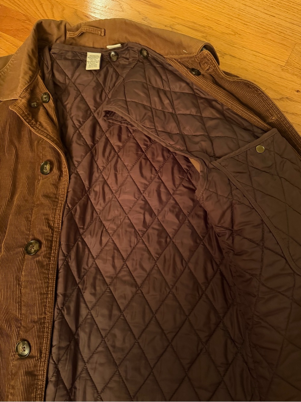 Jack Spade Brown Corduroy Field Jacket/Barn Coat - Picture 3 of 7